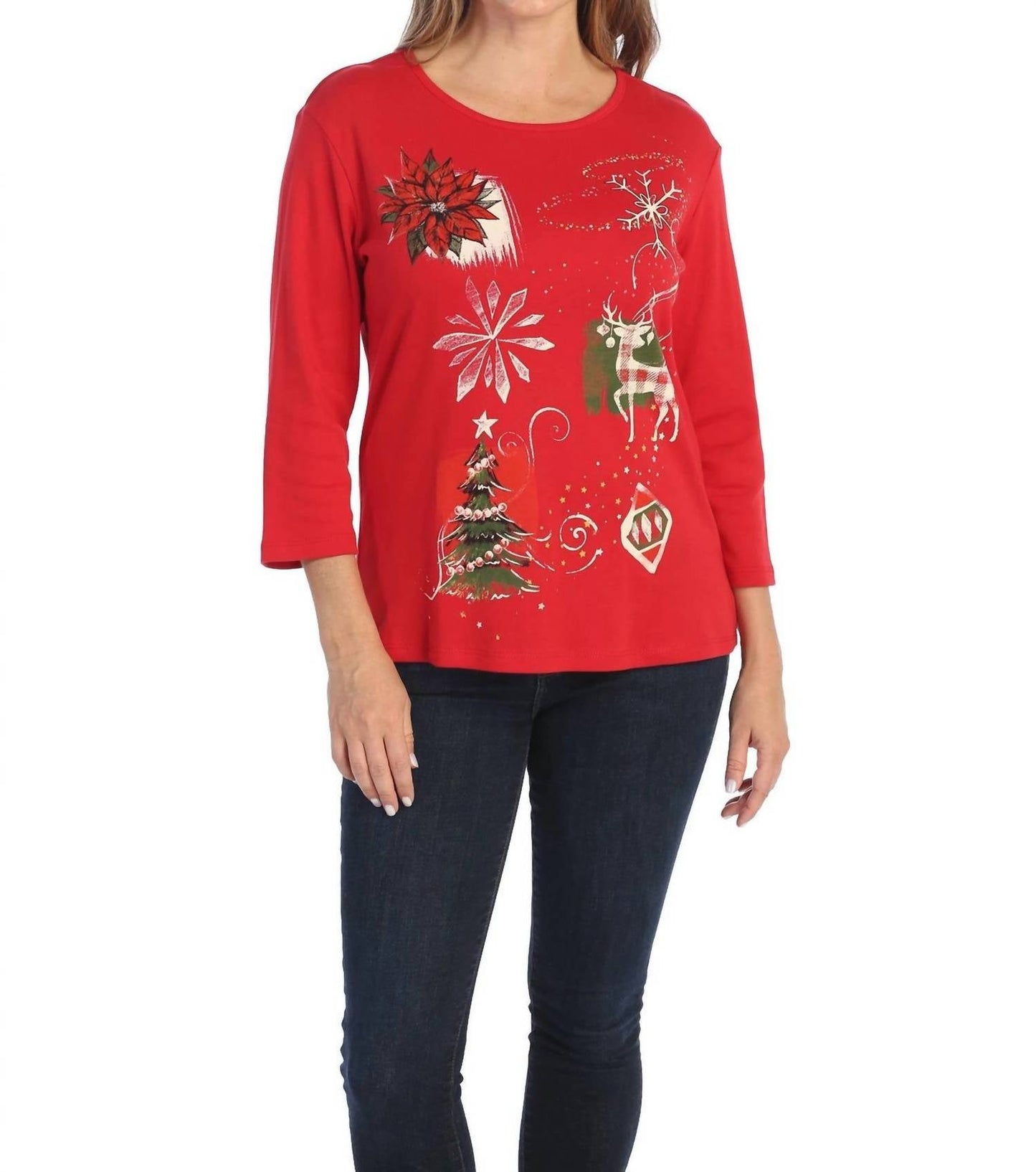 Jess & Jane - Treasures Printed Cotton Top