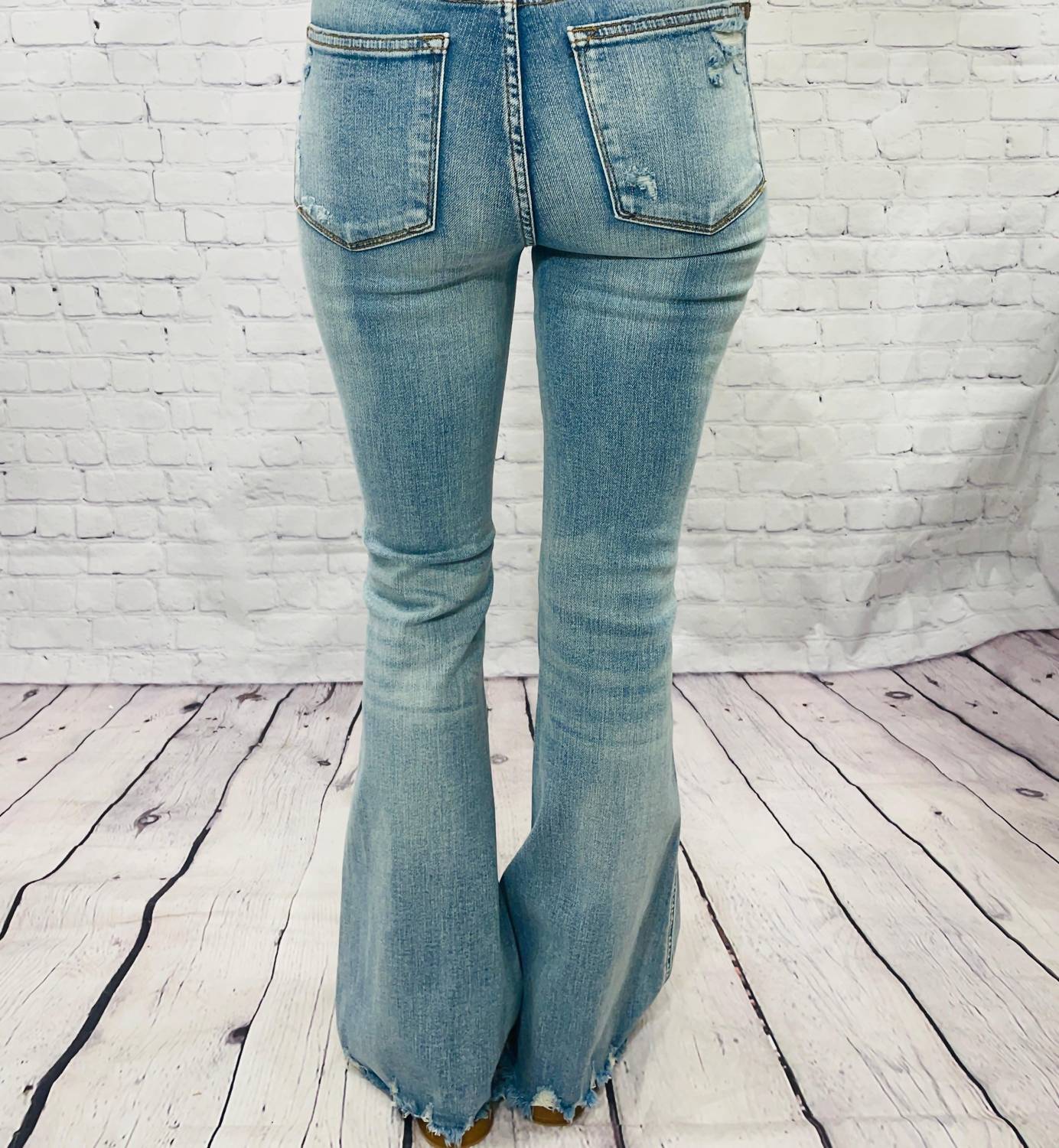 Judy Blue - Light Distressed Flare Jeans