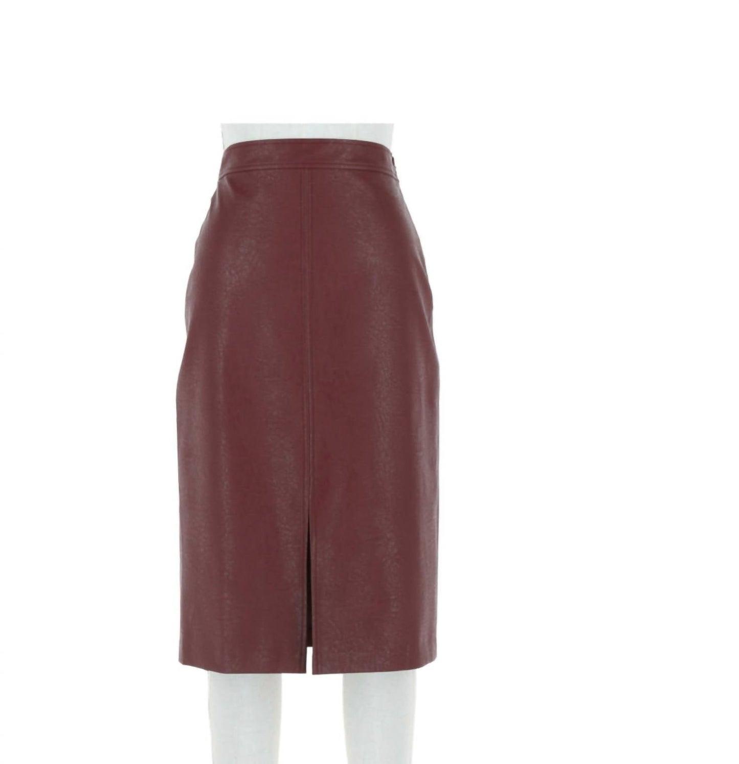 David Lerner - Leather Split Front Pencil Skirt