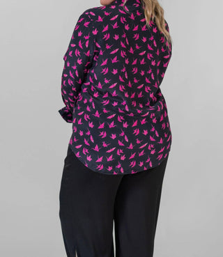 Catherine Gee - Daria French Cuff Silk Blouse - Plus