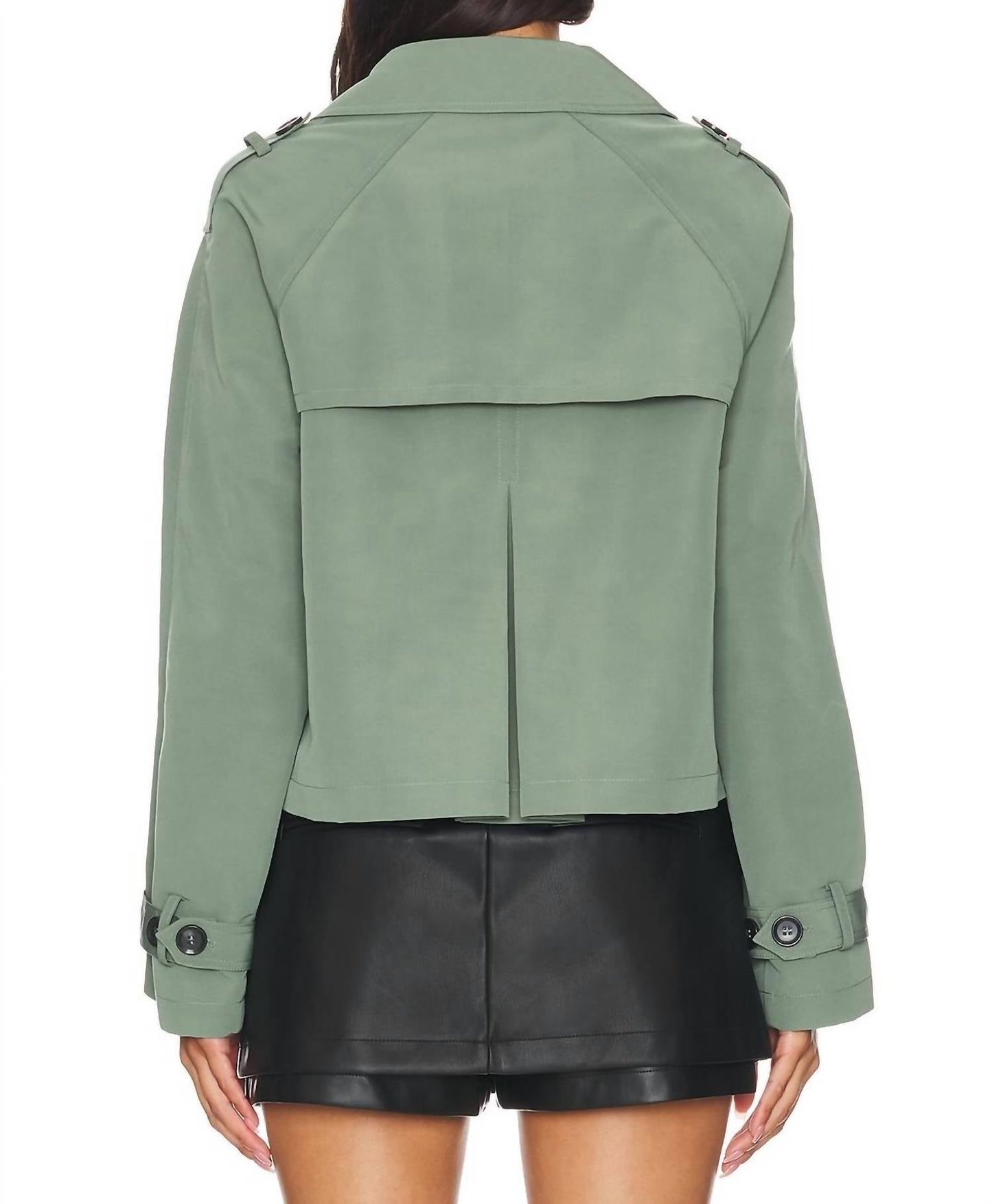 Steve Madden - Sirus Cropped Double-Breasted Trench Jacket