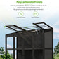 TOPMAX 78-inch Wooden Greenhouse Cold Frame with 4 Independent Skylights and 2 Folding Middle Shelves