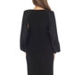 Joseph Ribkoff - Pleated Balloon Sleeve Sheath Dress