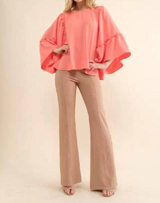 143 Story - Ruffle Flare Sleeves Top