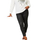 Double Take - Love Graphic Dropped Shoulder Sweatshirt