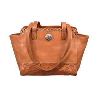 American West - Women's Harvest Moon Collection Zip Top Tote With Secret Compartment