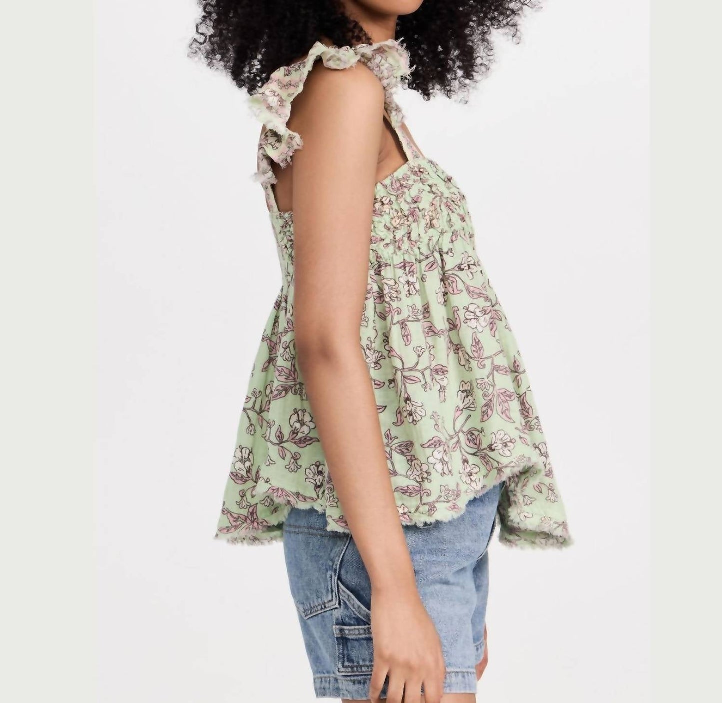Free People - Nala Printed Babydoll Top