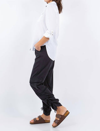 Paparazzi - Tencel Slub Snap Front Long Sleeve Shirt