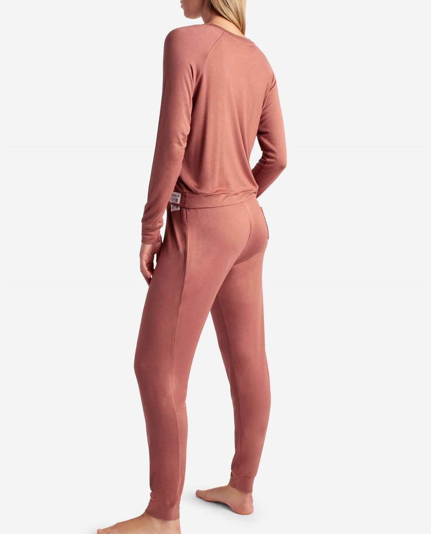 Danskin - Raglan Sleeve Crew Neck Sleep Set With Jogger