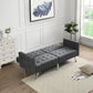 Sofa Bed Convertible Folding Lounge Couch Loveseat Sleeper Sofa Armrests - Dark Gray