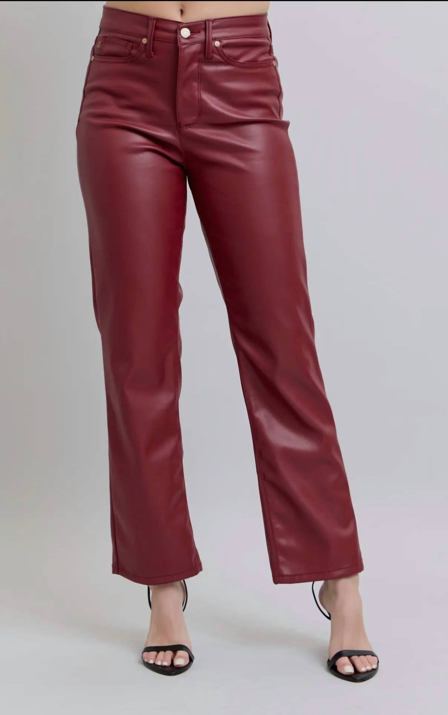 judy-blue-faux-leather-tummy-control-high-waisted-straight-leg-pants