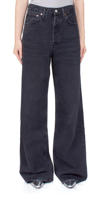 Agolde - Women's Dame High Rise Wide Leg Jeans No Cuff