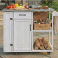 Outdoor Kitchen Island Fir Wood Prep Station