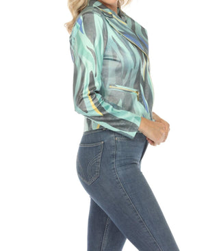 Insight - Liquid Ocean Waves Vegan Leather Jacket