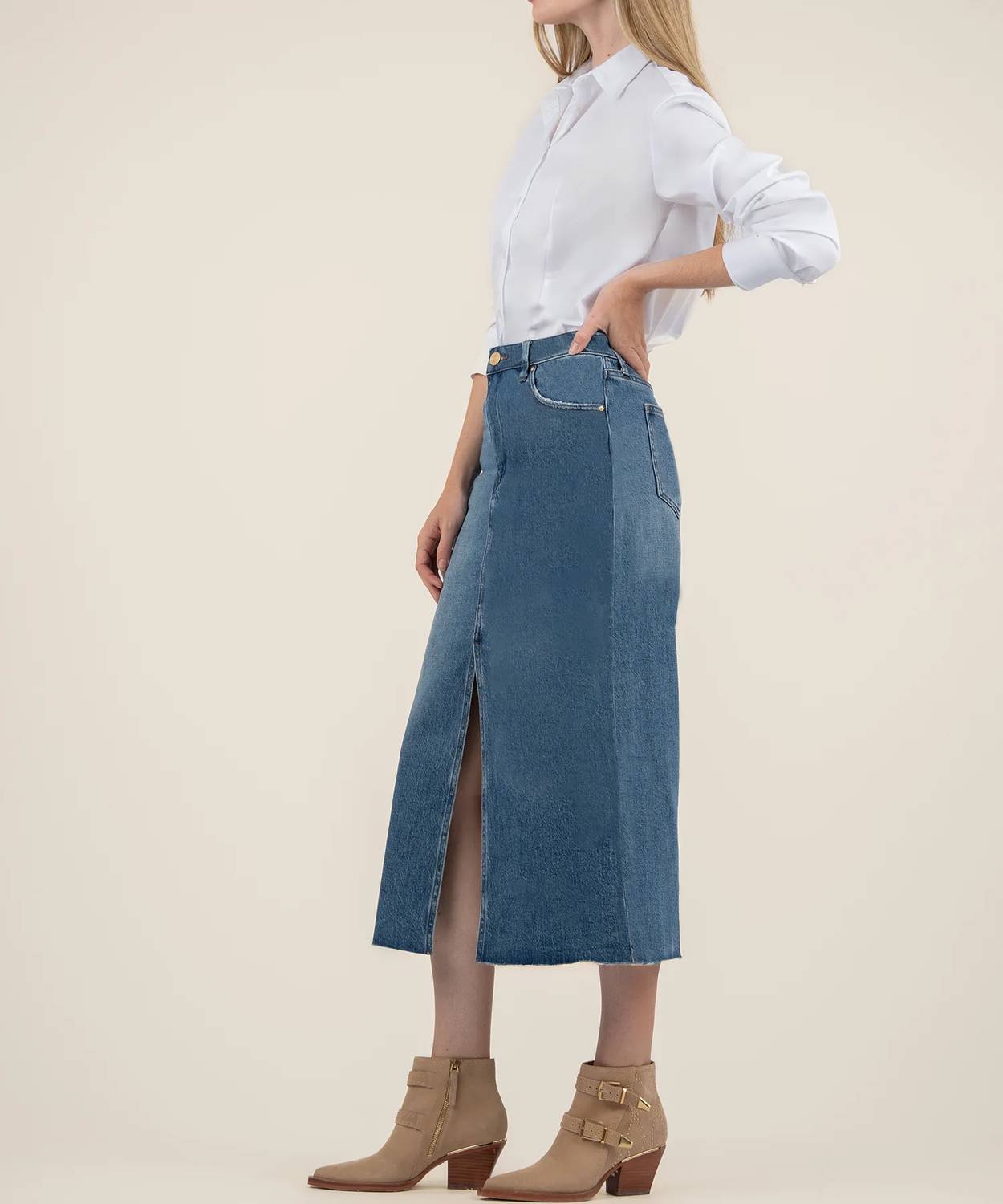 Kut From The Kloth - JEN DENIM A-LINE SKIRT