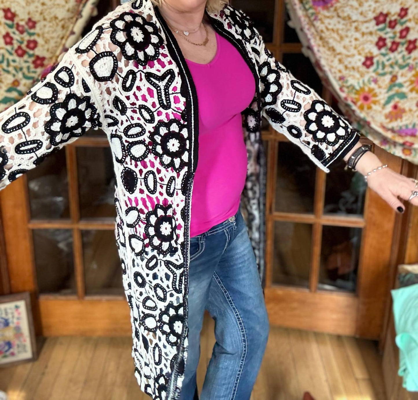 Pol - Cardigan With Crochet Detail