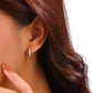 Jagged Halo Jewelry - Women's Crystal Spike Mini Huggie Hoop Earrings