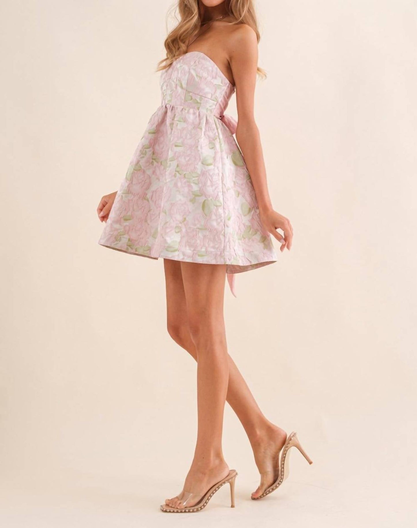 Blue B - Jacquard Floral Mini Dress