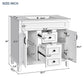 Bathroom Vanity With Top Sink, Basin On Cabinet With 2 Soft Closing Doors And 2 Drawers