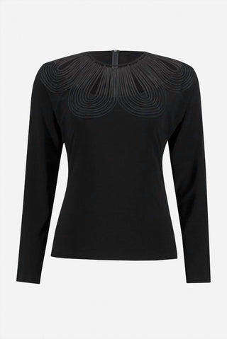 Joseph Ribkoff - Detailed Neckline Top