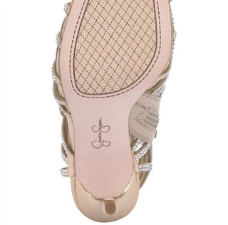 Jessica Simpson - Women's Opalite Rhinestone Gold Formal Stiletto Heel Sandal