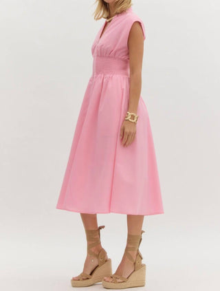 Entro - Zip Front Midi Dress