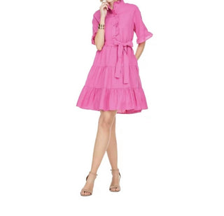 Jade - Pink ruffle Tier dress