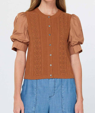 Current Air - Remi Mixed Media Top