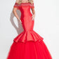 Rachel Allan - Beaded Mikado Prom Gown With Soft Tulle
