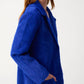 Joseph Ribkoff - Quilted Fuzzy Knit Long Sleeve Coat