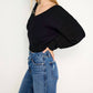 Good American - Cozy Deep V-neck Sweater