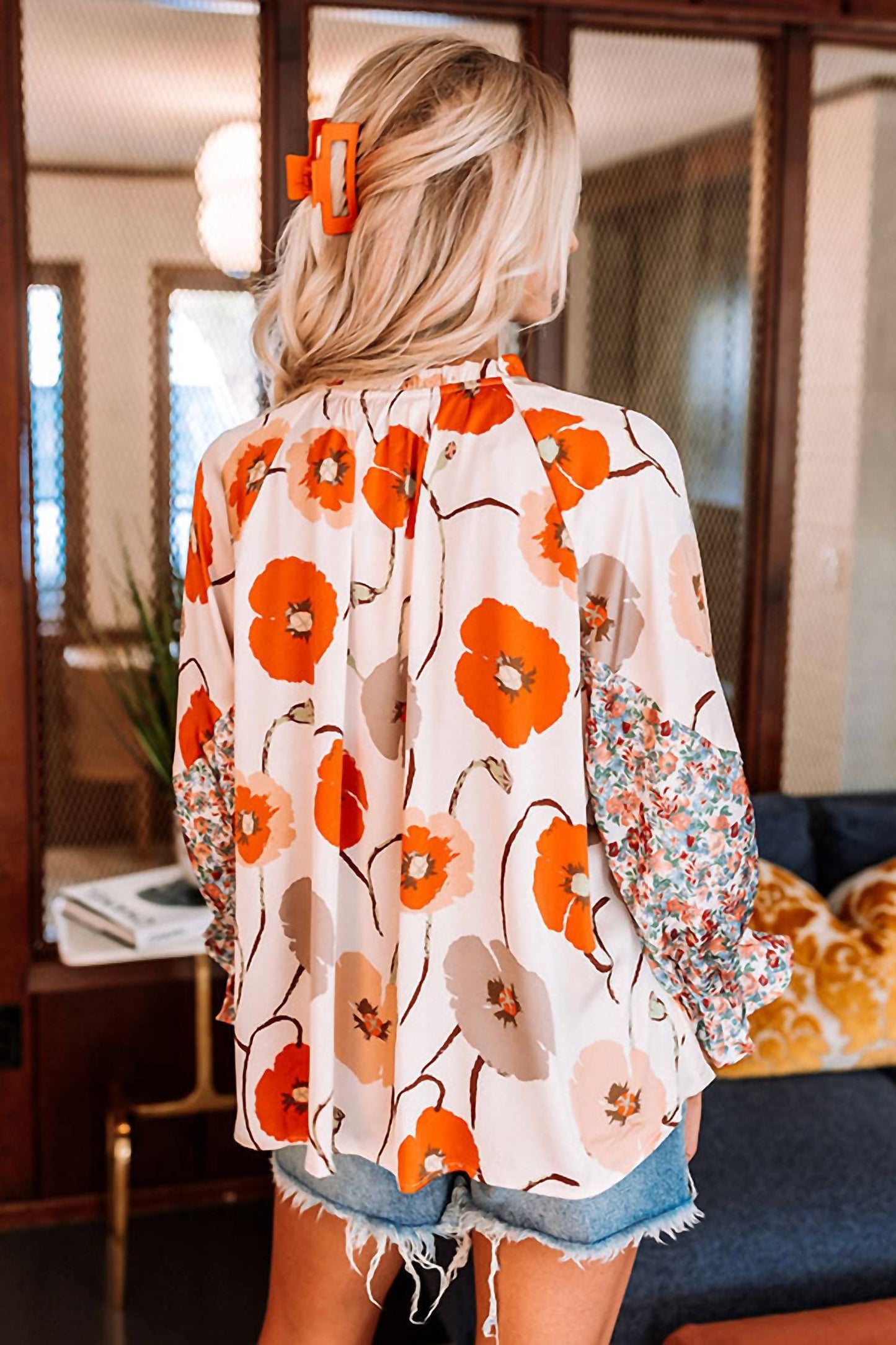 Entro - Floral Satin Blouse