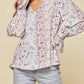 Andree By Unit - Floral Ruffle Sleeve Blouse
