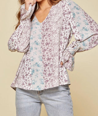 Andree By Unit - Floral Ruffle Sleeve Blouse