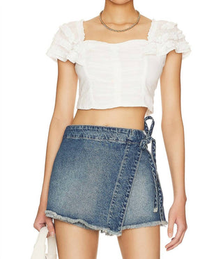 Free People - Square Neck Ruched Cropped Top
