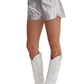 Entro - Pnina Metallic Vegan Leather Shorts