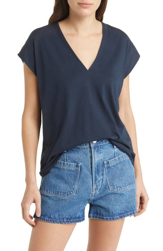 Frame - Le Mid Rise V Neck Tee