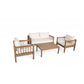 4-Piece Patio Furniture Set with Coffee Table and Cushions