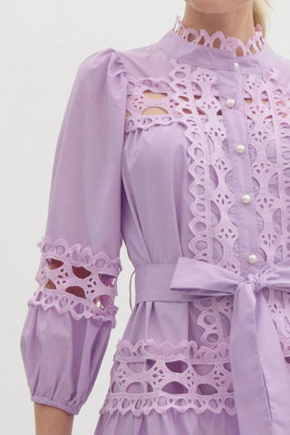 Entro - Pearl & Lace Mini Dress