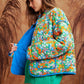 Davi & Dani - Retro Floral Quilted Jacket