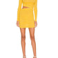 Monrow - RIB LONG SLEEVE SHIRRED DRESS