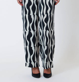 Dex - Wave Satin Wide Leg Pants