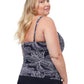 Profile By Gottex - Plus Size Shirred Underwire Tankini Top