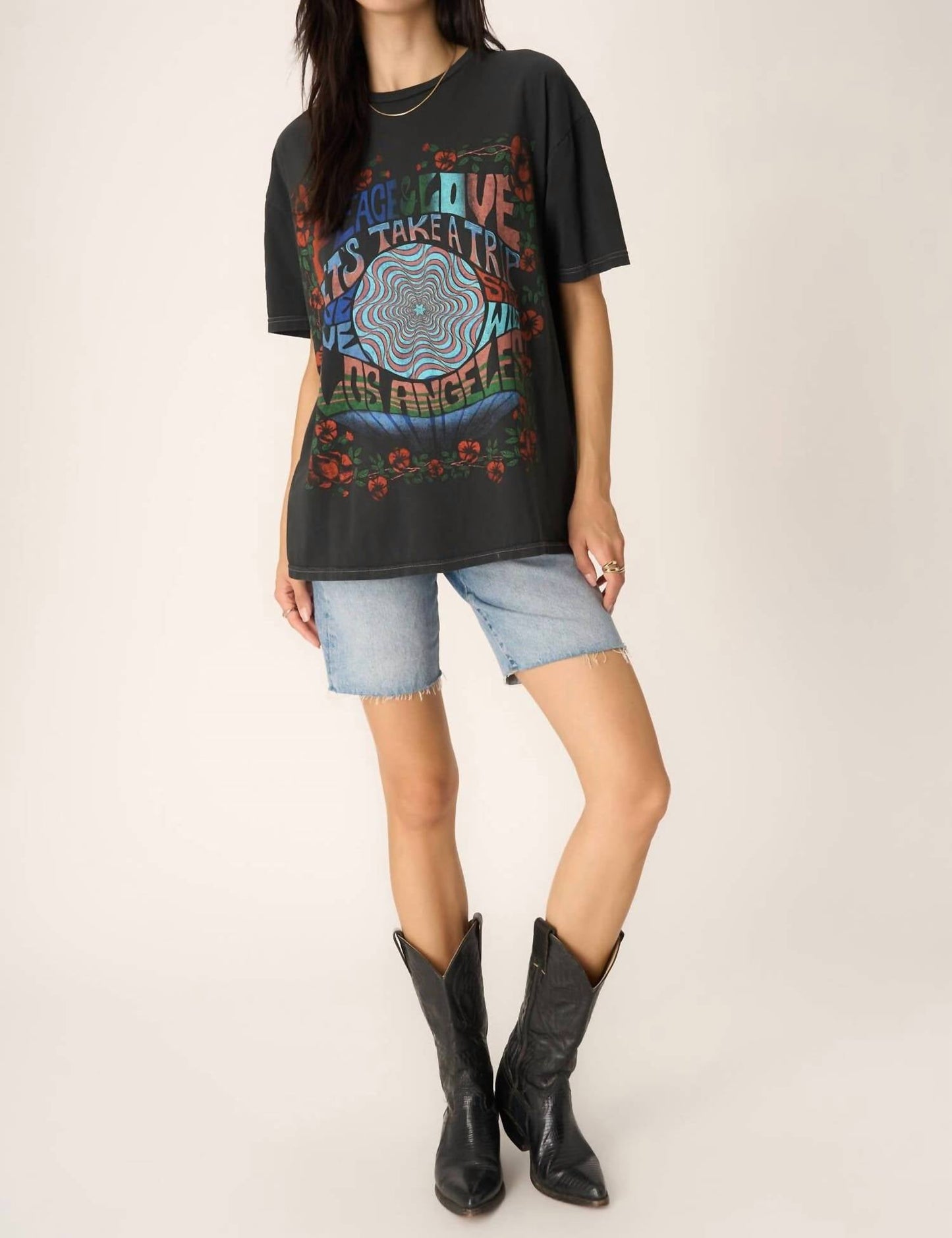 Project Social T - PEACE AND LOVE RELAX T SHIRT