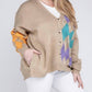 Davi & Dani - Plus V Neck Button Front Cardigan