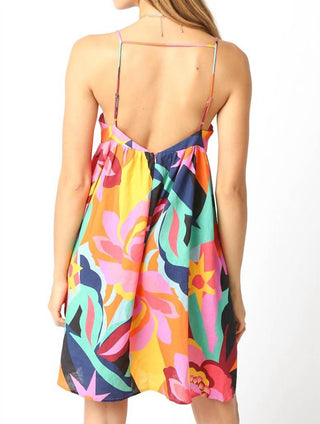 Olivaceous - Floral Mini Dress