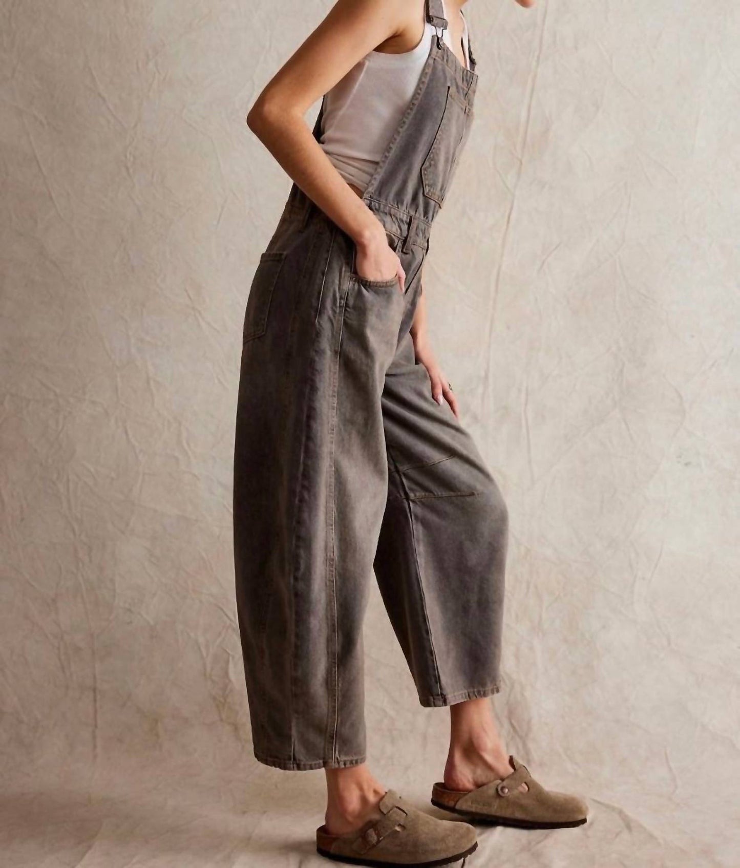 Free People - Good Luck Barrel Leg Overalls