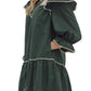 Entro - V-neck Drop Waist Mini Dress