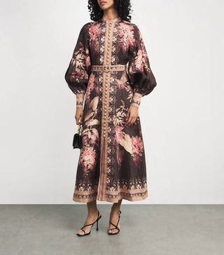 Zimmermann - Belted Button Midi Dress