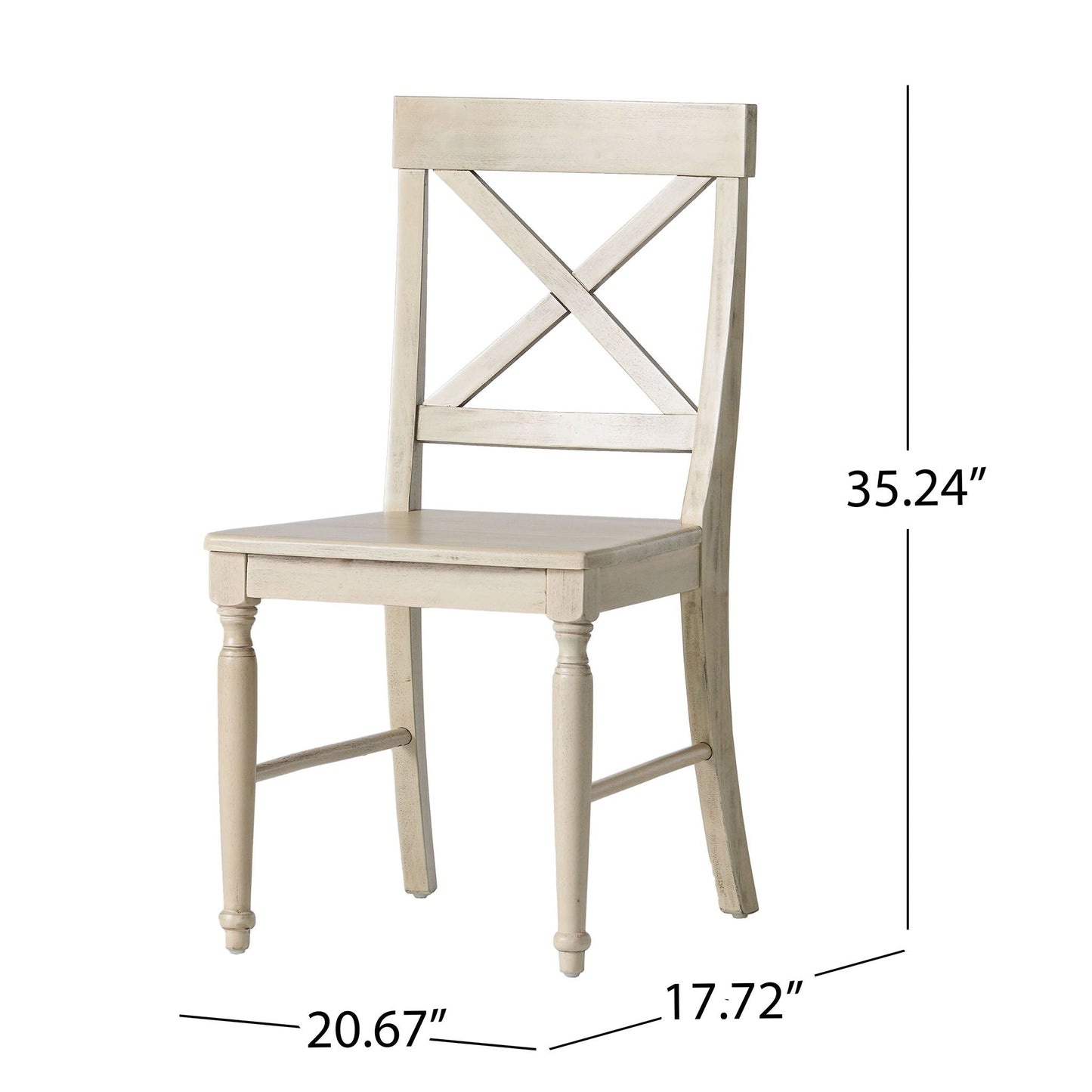 Dining Chair With X Shaped Back (Set of 2)